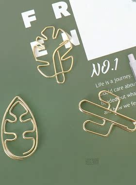 TUTU 8pcs/set Bookmark Metal Paper Clip Decor Rose Gold Colo