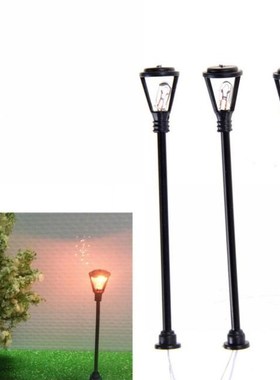 10pcs Scale 1100 Black Model Layout Single Head Lights Lamp