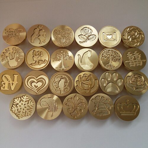1pc e LOVE FLOWER CROWN ROSE Wax Seal Stamp Retro Antique Se