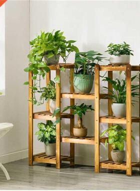 Wooden 8 Tiers Garden Plant Stand Indoor Outdoor Potted Flow