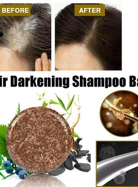 Hair Darkening Shampoo Bar Natural Handmade Soap Anti-mite A