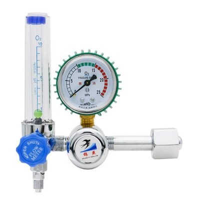 Oxygen Regulator Inhalator Pressure Gauge Flow Meter 适用于
