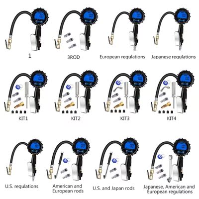 3-200 PSI Professional Reader Tire Air Pressure Gauge for Ca