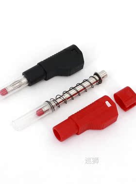 10Pcs 4mm Male Retractable Tube Stackable Banana Plug Wire S