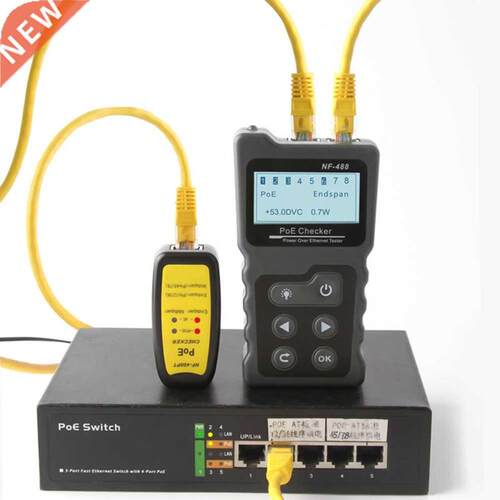 LCD Network Cable Tester Lan tester PoE Checker Inline PoE V