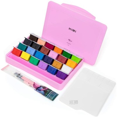 HIMI MIYA Gouache Paint Set 18/24 Colors 30ml Unique Jelly C