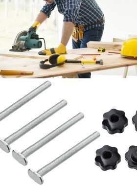 4 Sets M8x100mm T-Slider Bolt Thumb Nut For Woodworking T-Sl