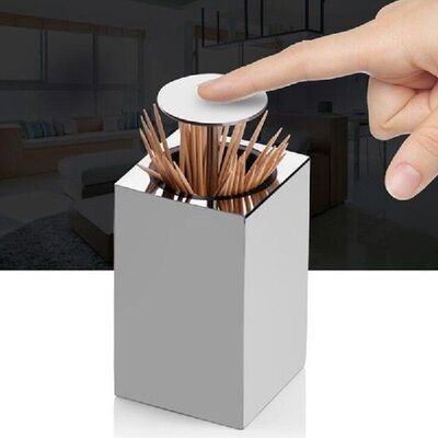 Tempat Tusuk Gigi Baja Tahan Karat Tahan Lama Portabel