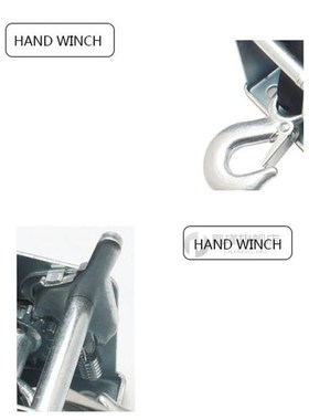 Hand winch Manual winch 3500-pound winder with ribbon winch