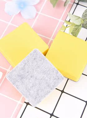 2 Pcs Whiteboard Marker Pen Foam Felt Eraser Cleaner Dry Yel