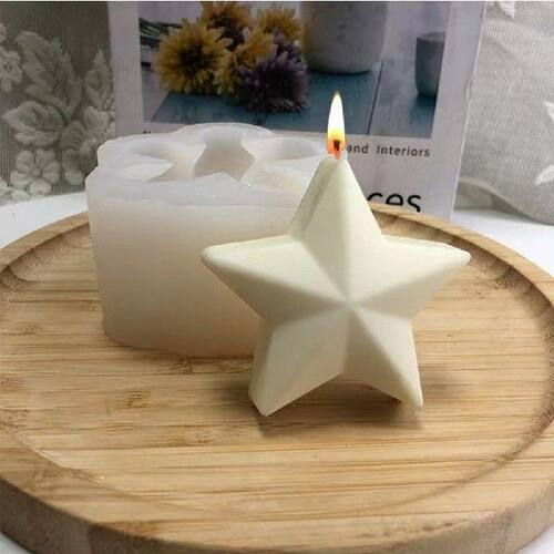 3D Star Shape Candle Silicone Mold Soap Moulds Cake
