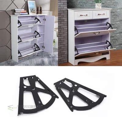 1 Set Shoe Cabinet Hinges Flip Frame Drawer Shoe Rack Hinge
