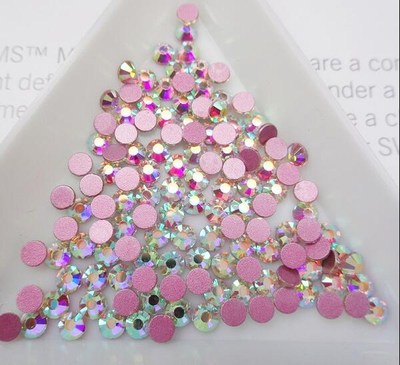 TOP Glitter Crystal AB Rhinestones SS3-SS50 Non Hot Fix Flat