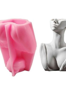 3D Resin Plaster Cement Concrete Flower Pot Mould Creative