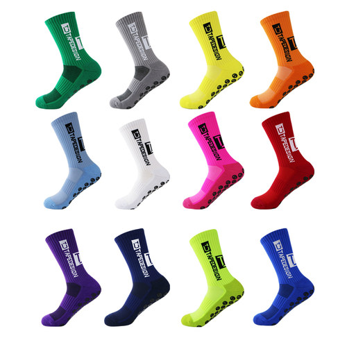 2021 New ANTI SLIP Football Socks Mid Calf Non Slip Soccer C