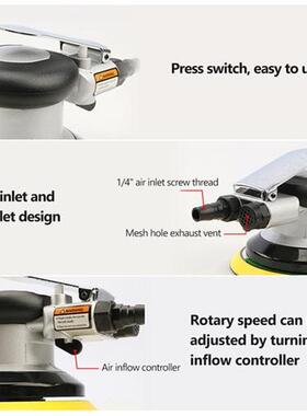 KKmoon Pneumatic Sander 125/150mm Pneumatic Polisher Air San