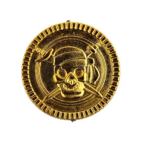 Plastic Gold Pirate Coins Costume Decoration Pack Of 100