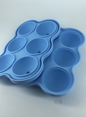 5 Colors 6 Holes 4.5cm Diameter Food Grade Soft Silicone Eco