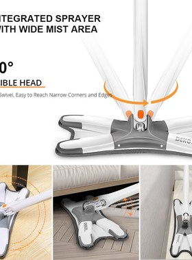X-type Microfiber Floor Mop Cloth Replaceable Hand Free Clea