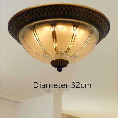 European LED Ceiling Lights Vintage Round Ceiling Lamp Asile