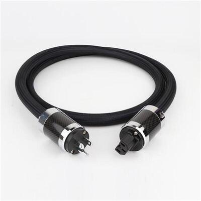 Preffair Hi-End PCOCC Copper Power Cable With Carbon Fiber R