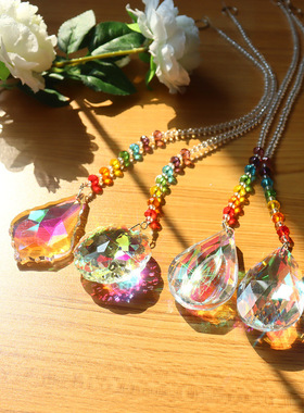 Crystal Wind Chimes Light Catcher Chandelier Rainbow Prism P