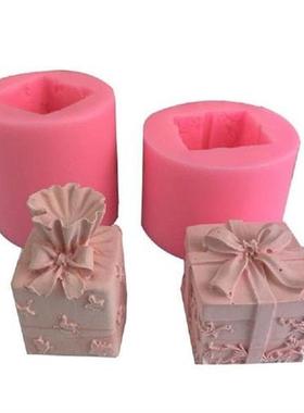3D Chocolate Candle Mold Gift Box Scented Silicone Cake