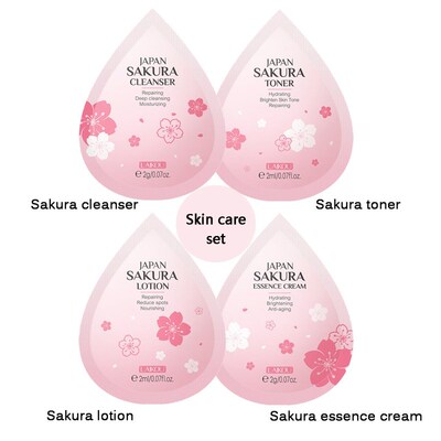 Laikou Skin Care 4Pcs Set  Cleanser Toner Lotion Cream