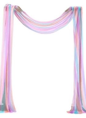Wedding Arch Drape Curtain Panels Drapery Colorful Romantic