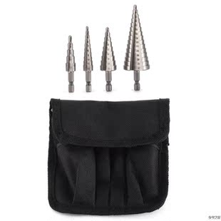 4PC Shank Step Dril Hexagonal Slot Steel Speed High Straight