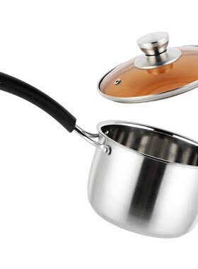 Stainless Steel Single Handle Cooking Pot With Lid Thickened