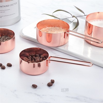 Rose gold Stainless Steel Measuring Cups and Spoons set of 8