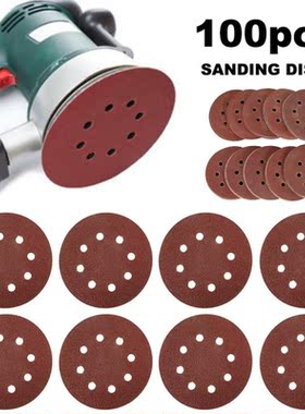 100Pcs 5in Sander Disc 40/60/80/180/400/800 Grit Sandpaper S