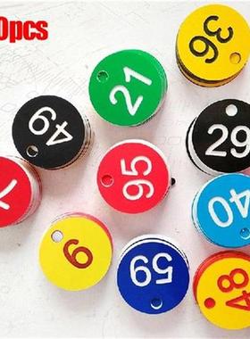 100Pcs Beehive Tags ABS Round Numbered Sign Labels with