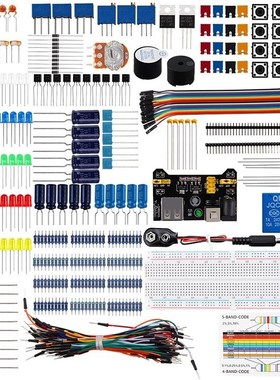 Diy Electronics Basic Starter Kit Breadboard,Jumper wires,Re