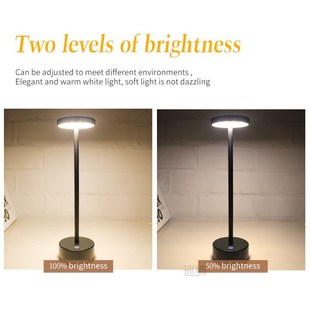 LED Aluminum Alloy Waterproof Rechargeable Desk Lamp Touch D