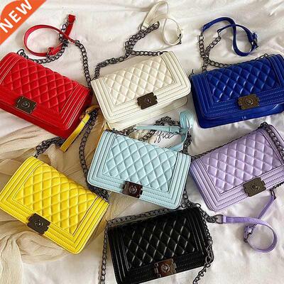 Luxury Brand Designer Femal Chain Shoulder Bag V-Line Lingge