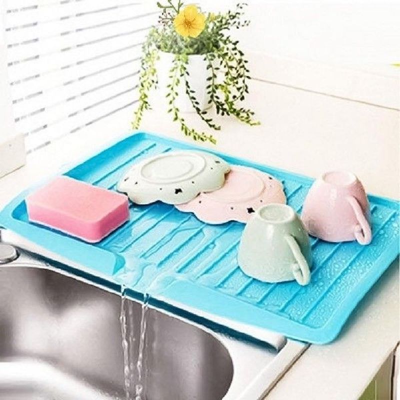 Dish Drainer Kitchen Cutlery Filter Plate Plastic Tray Bowl