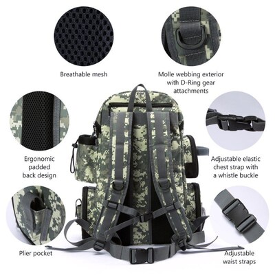 Bassdash Fishing Tackle Backpack Water Resistant Lightweight