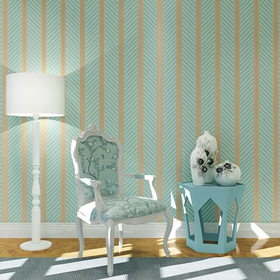 beibehang Wallpaper green Stripe Wall Paper Papel de Parede