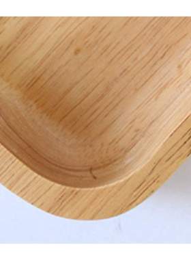 Square Wood Bowl Salad Bowl Set Large Small Wooden Plate Sna