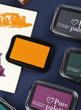 Vintage 12 colors Ink Pad Stamps for Scrapbooking Clear Stam