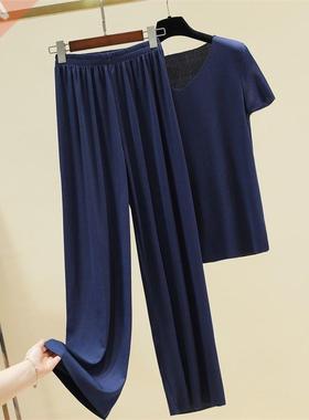 Spring and Summer Women's Cool Loose Ice Silk Fashio