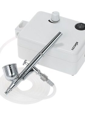 Dual Action Airbrush Air Compressor Set Gravity Feed Air Bru