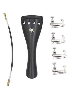 1 Set Violin Tailpiece 3 in 1 Ebony Tailpiece with Rope