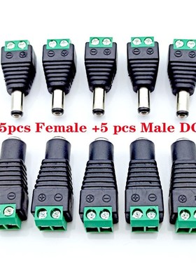 Female Male DC Power Plug Adapter for 5050 3528 5630 2835 S