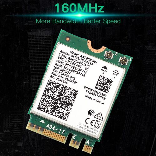 Dual Band Wifi 6  Wireless 2400Mbps AX200NGW NGFF M.2 Wlan B