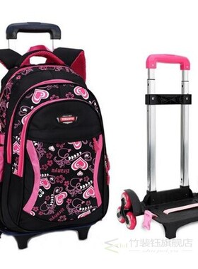 Kid's Travel Rolling luggage Bag School Trolley Backpack