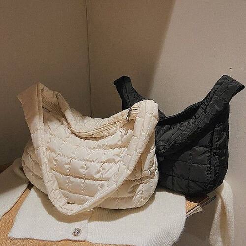 Winter New Lattice Pattern Shoulder Bag Space Cotton