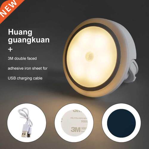 6LED Sensor Night Lights USB Recharge Cabinet Closet Wall La
